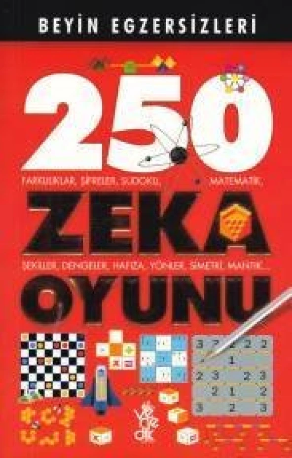 Beyin Egzersizleri 250 Zeka Oyunu (Kırmızı)