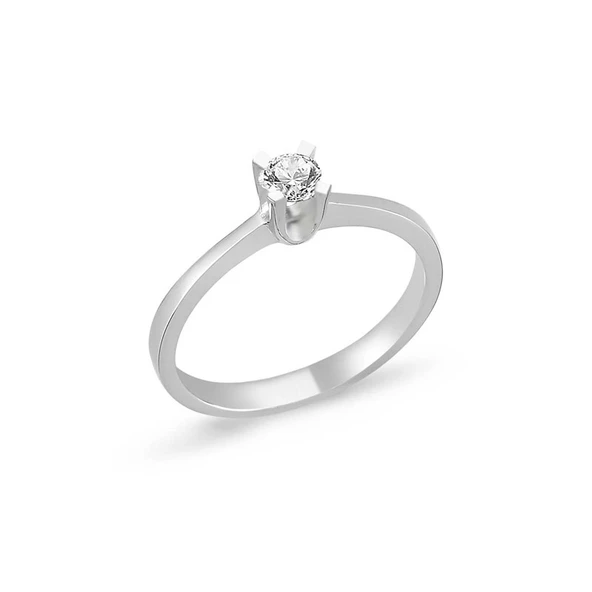 0.24ct Pırlanta Tektaş Yüzük - 18k