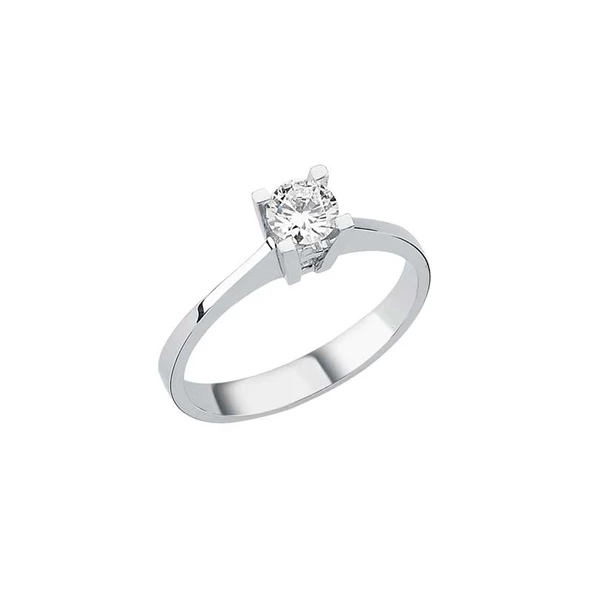 0.24Ct Pırlanta Tektaş Yüzük - 18K