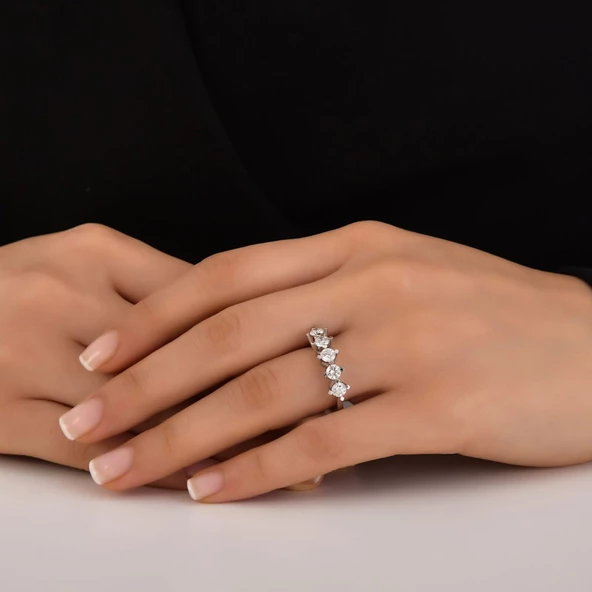 0,62ct Pırlanta Beştaş Yüzük-14k - 2