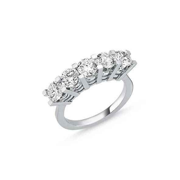 0.90ct Pırlanta Beştaş Yüzük-18k