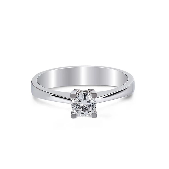 0,50Ct Pırlanta Tektaş Yüzük - 18K - Resim 2