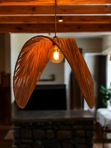 MDZN Bohem Avize, Rustik Avize, Jüt Avize, Doğal Avize, Hasır Örgü Avize, Salaş Avize, Tavan Aydınlatması - 3