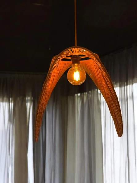 MDZN Bohem Avize, Rustik Avize, Jüt Avize, Doğal Avize, Hasır Örgü Avize, Salaş Avize, Tavan Aydınlatması - 4