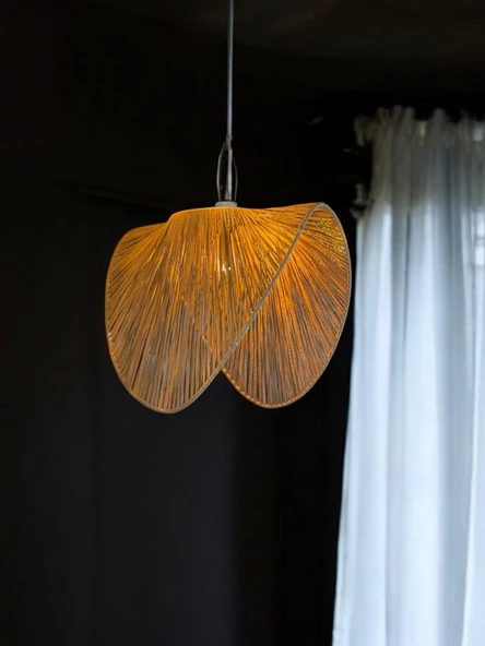 MDZN Bohem Avize, Rustik Avize, Jüt Avize, Doğal Avize, Hasır Örgü Avize, Salaş Avize, Tavan Aydınlatması - 5