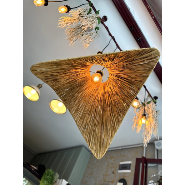 Hasır Avize Bohem Avize Jüt Avize Oda Mutfak Salon Avize - 4