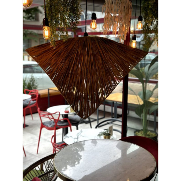 Hasır Avize Bohem Avize Jüt Avize Oda Mutfak Salon Avize - 6