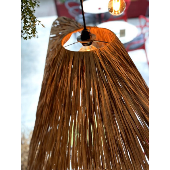 Hasır Avize Bohem Avize Jüt Avize Oda Mutfak Salon Avize - 7