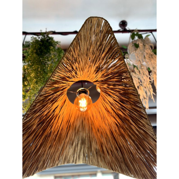 Hasır Avize Bohem Avize Jüt Avize Oda Mutfak Salon Avize - 8