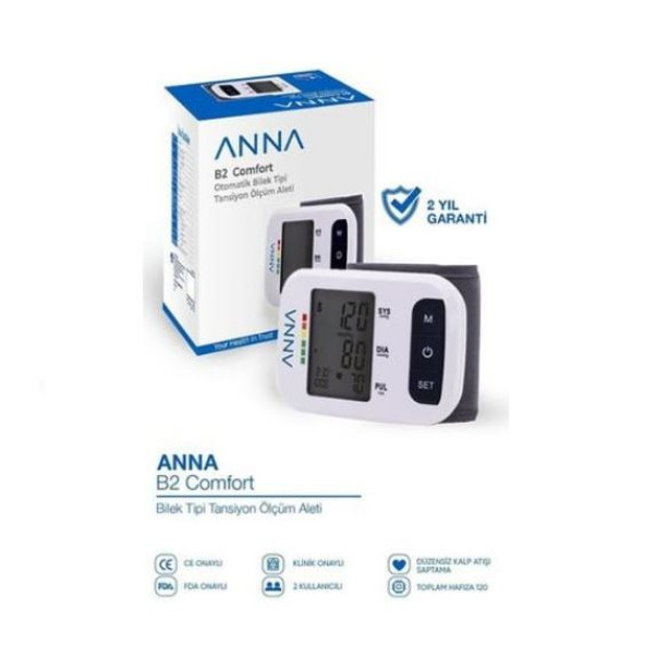 ANNA B2 COMFORT BİLEK TİPİ TANSİYON ALETİ