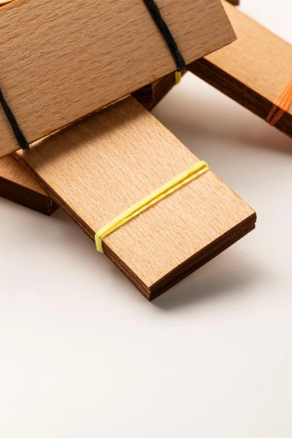 Ahşap Mum Fitili + Yapışkanlı Sehpa - 50 Adet ( 30mm x 75mm x 0,5mm ) - Resim 6