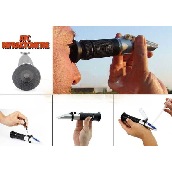 ATC 0-10 Tuzluluk Yoğunluk Ölçer Refraktometre - Resim 2