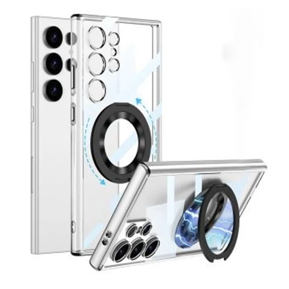 Gpack Samsung Galaxy S24 Ultra Kılıf Standlı Magsafeli Sert Mika ivy - 4