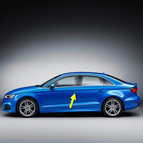Audi A3 Sedan 2017-2020 Sol Ön Sürücü Kapı Kolu Kapağı 8V1837879A