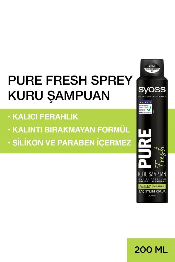 Syoss Pure Fresh Kuru Şampuan