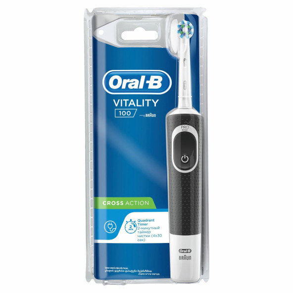 ORAL-B D100 Vitality Cross Action Şarjlı Diş Fırçası - Siyah