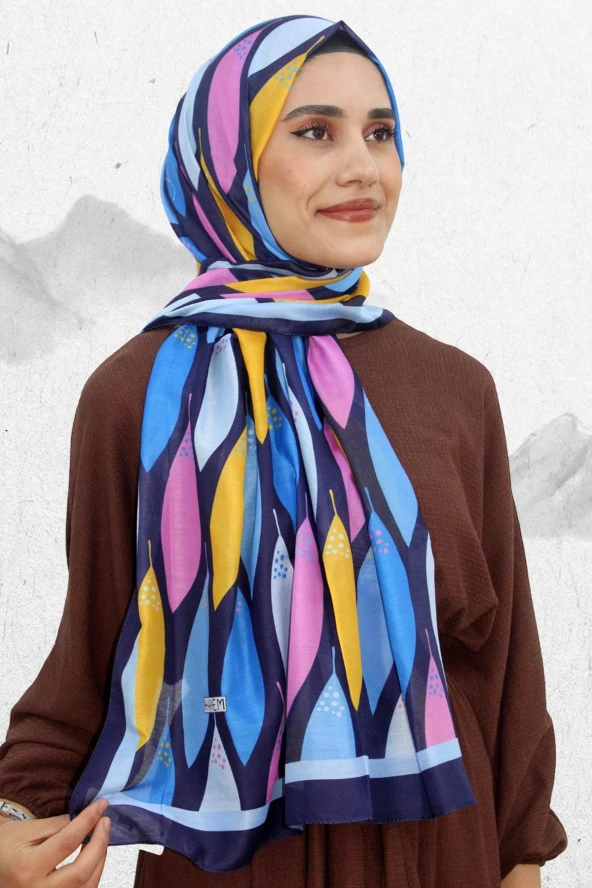 HAREM YAPRAK DESEN PAMUK ŞAL EŞ5209-1