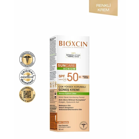 Bioxcin Sun Care Spf 50+ Akneye Eğilimli Ciltler İçin Renkli Güneş Kremi 50 ml - 3