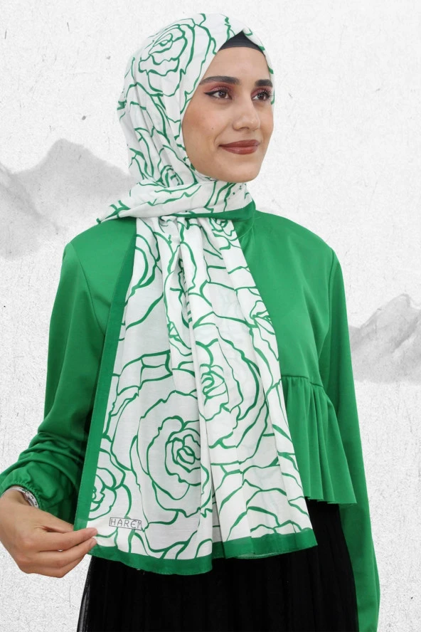 HAREM GÜL DESEN PAMUK ŞAL EŞ5208-1 ürün görseli