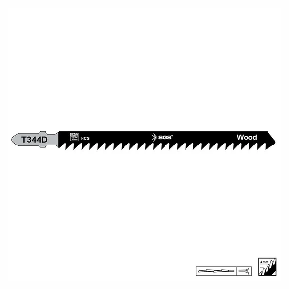 SGS Ahşap Dekupaj Ağzı Uzun T344D 150mm x 9.5mm 5 pcs. ürün görseli