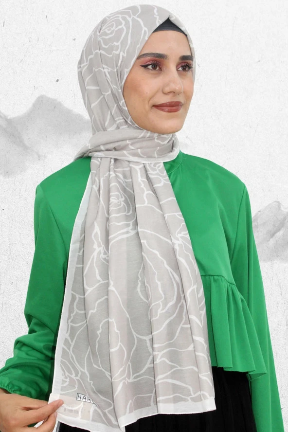 HAREM GÜL DESEN PAMUK ŞAL EŞ5208-12 ürün görseli 1
