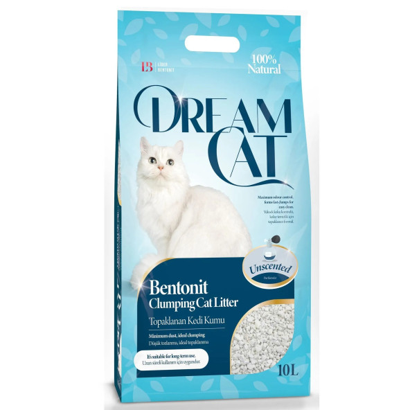 Dream Cat Natural Bentonit 10 lt Topaklanan Kedi Kumu