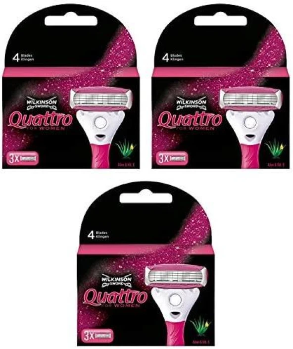 Wilkinson Sword Quattro Kadın Tıraş  Bıçağı Yedek Başlık