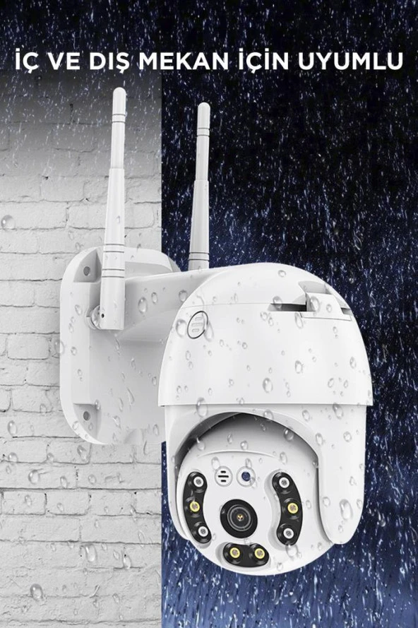 Torima CMR-12 Beyaz 360° Görüş Hareketli Wi-Fi Akıllı IP Güvenlik Kamerası Dış Mekan Kamerası - 2