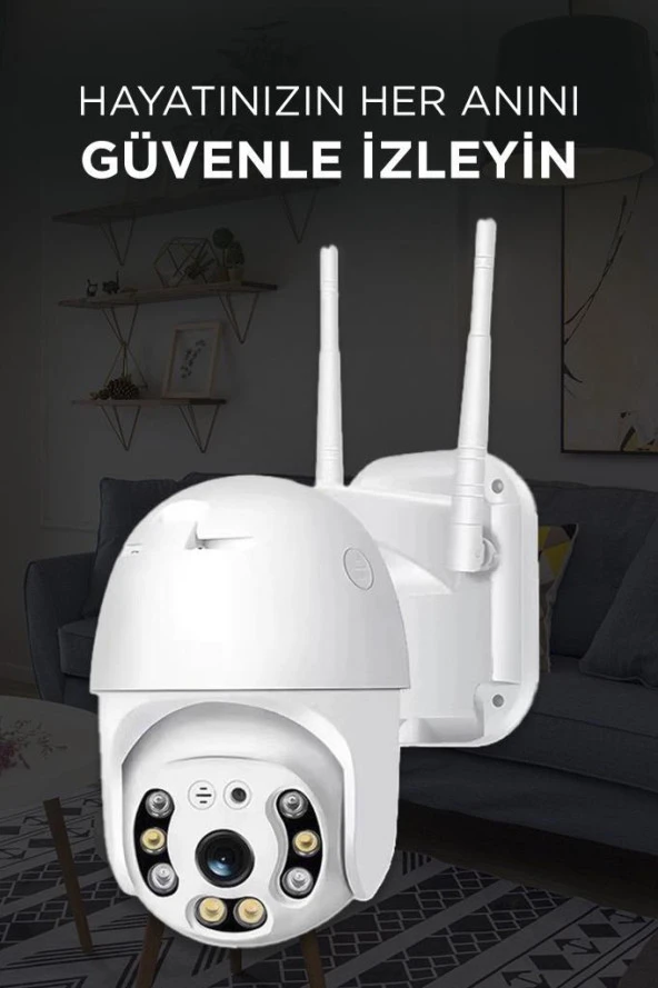 Torima CMR-12 Beyaz 360° Görüş Hareketli Wi-Fi Akıllı IP Güvenlik Kamerası Dış Mekan Kamerası - 4