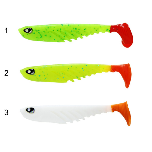 Captain 3557 Viper Soft 8.5 cm Turna Levrek Silikonu 4'lü Paket Silikon Yem No:1 - 2