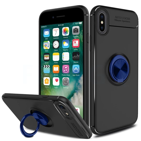 FitCase iPhone X / XS Kılıf Auto Focus Ring Arka Kapak - 5