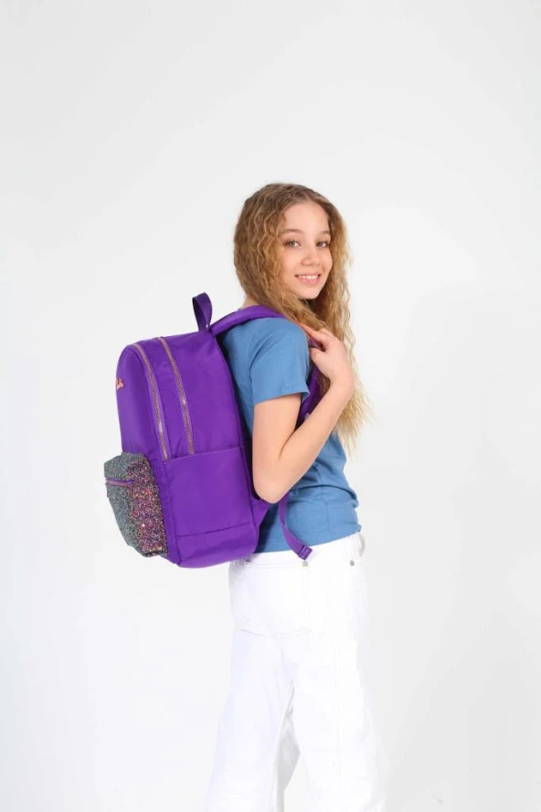 Kaukko Sırt Çantası Brıght Taşlı-Mor K1652 - 4