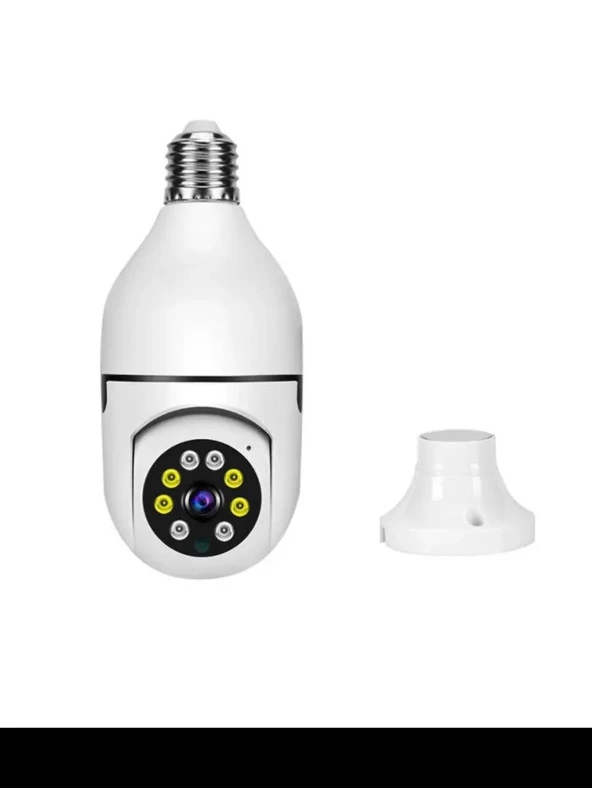 Ampul Kamera Harekete Duyarlı Gece Görüşlü Kablosuz Bebek Izleme Kamerası Güvenlik Akıllı Wifi 360hd