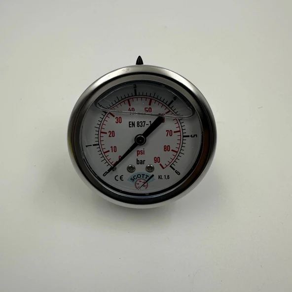 Manometre Gliserinli Pano Tipi Q63 - 0 - 6 Bar 1/4 - Resim 3