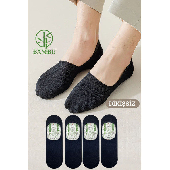 Erkek - Bayan Bambu Babet Çorap Dikişsiz Parfümlü Silikonlu Babet Çorap - 6