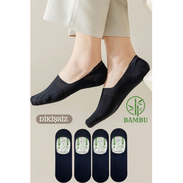 Erkek - Bayan Bambu Babet Çorap Dikişsiz Parfümlü Silikonlu Babet Çorap - 8