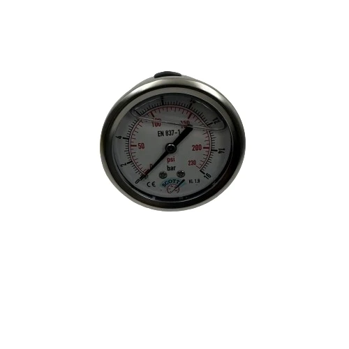 Manometre Gliserinli Arka Çıkışlı Q63 - 0 - 16 Bar 1/4