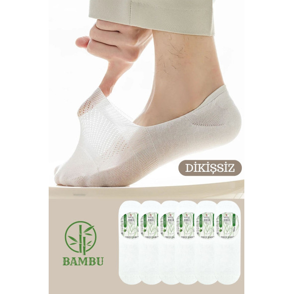Erkek - Bayan Bambu Babet Çorap Dikişsiz Parfümlü Silikonlu  Babet Çorap - 6