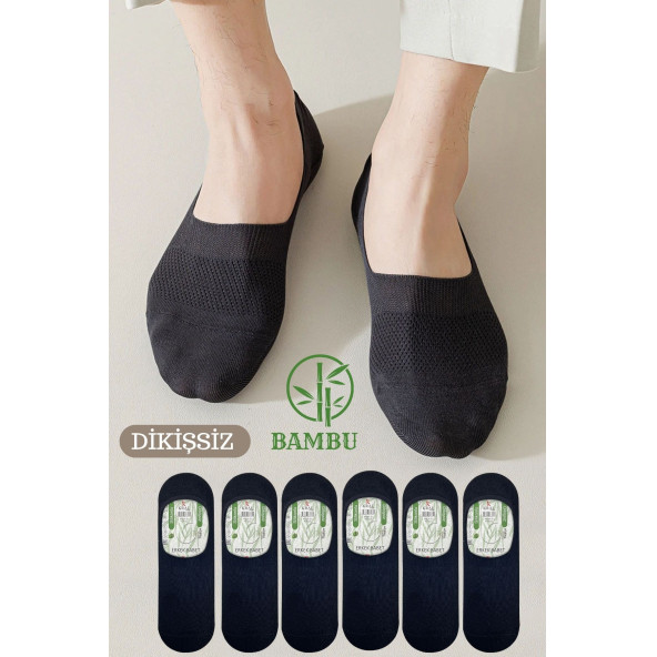 Erkek - Bayan Bambu Babet Çorap Dikişsiz Parfümlü Silikonlu Babet Çorap - 5