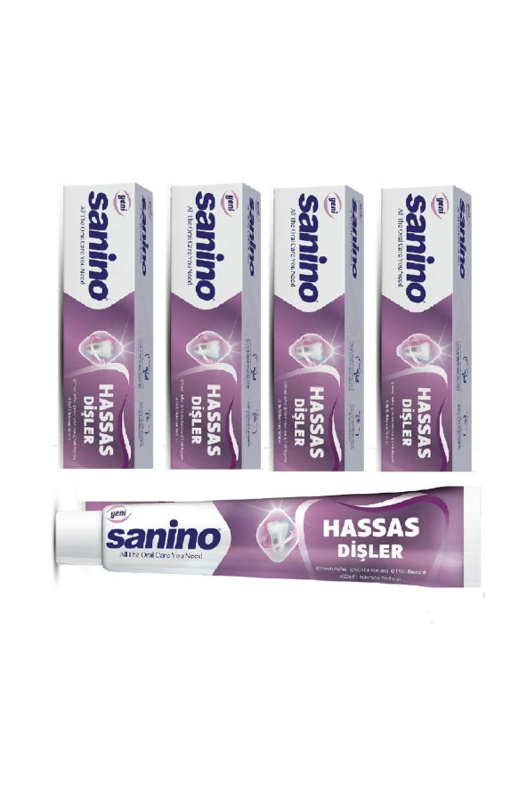 Sanino Hassas Dişler Sanino Diş Macunu 4 Adet 75 Ml -Diş Eti Problemleri YENİLENMİŞ FORMÜL