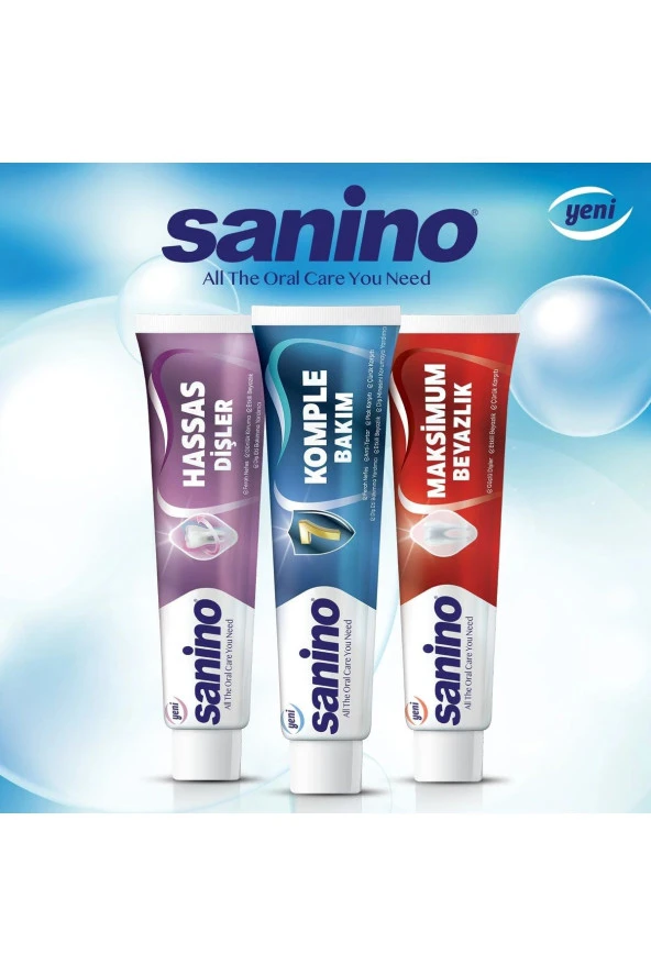 Sanino Komple Bakım Diş Macunu Sanino 12 li Aile Paketi - Resim 4