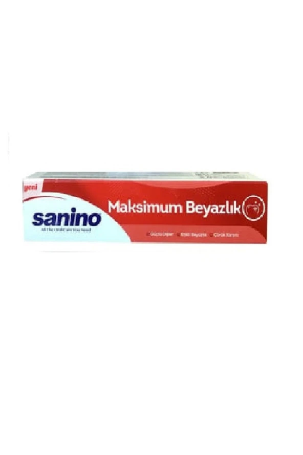 Sanino Maksimum Beyazlık Diş Macunu Sanino 6 lI + 100 Yıl Özel Seri Arko Yağlı 20 ml Krem