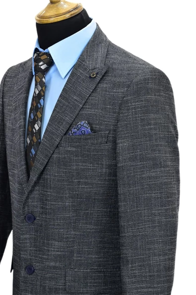 Erkek Kumaş Takım Elbise Çift Yırtmaçlı 777-200 BGL-ST02023 - Resim 10