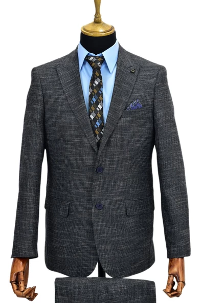 Erkek Kumaş Takım Elbise Çift Yırtmaçlı 777-200 BGL-ST02023 - Resim 4