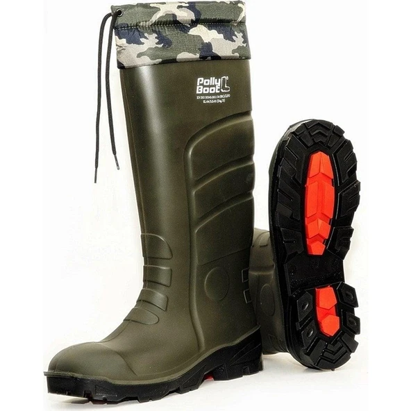 POLLYBOOT KMF BOĞAZLI K.HAKİ/SİYAH ÇİZME NO:41