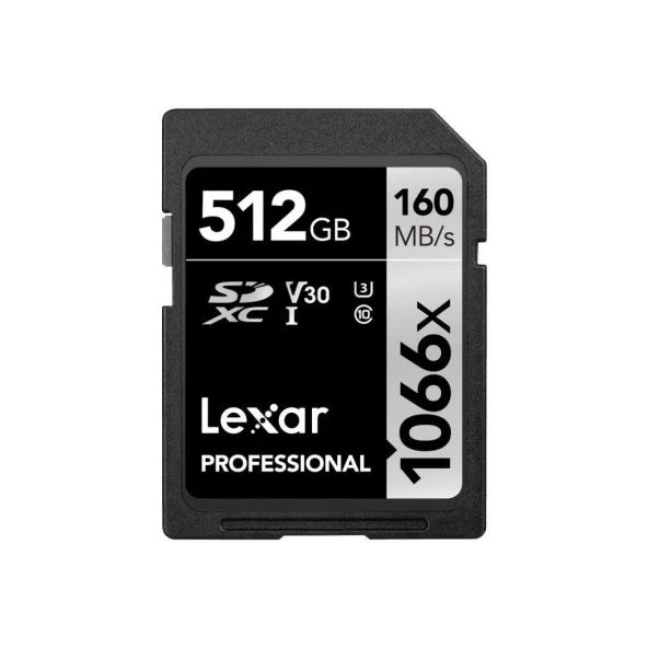 Lexar 512GB 1066X SD UhsI V30 160MB/S Hafıza Kartı