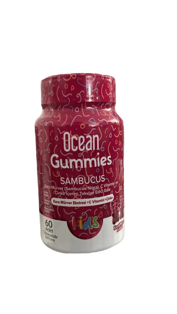 Ocean Gummies Sambucus 60 Adet Çiğnenebilir Jel Form 8697595873748