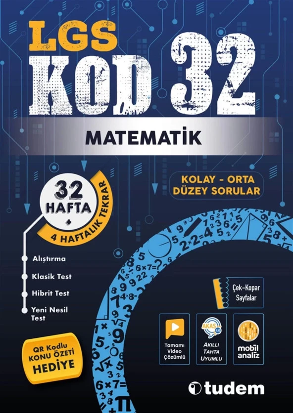 TUDEM YAYINLARI 8.SINIF LGS MATEMATİK KOD 32 TEKRAR TESTİ