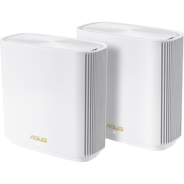 ASUS ZenWiFi ET8 Tüm Ev İçin Üç Bantlı Mesh WiFi 6E Sistemi (ET8 2PK), 5.500 metrekareye - 2