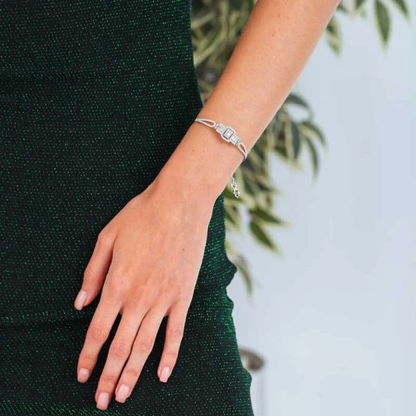 Himarry 925 Ayar ​Gümüş Baget Bileklik - Resim 3